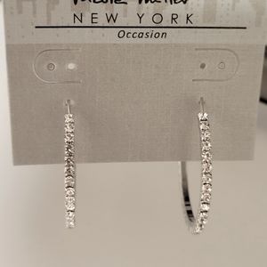 NWOT Rhinestone Hoops